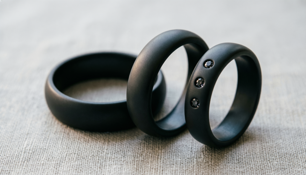 Black Wedding Rings for Women