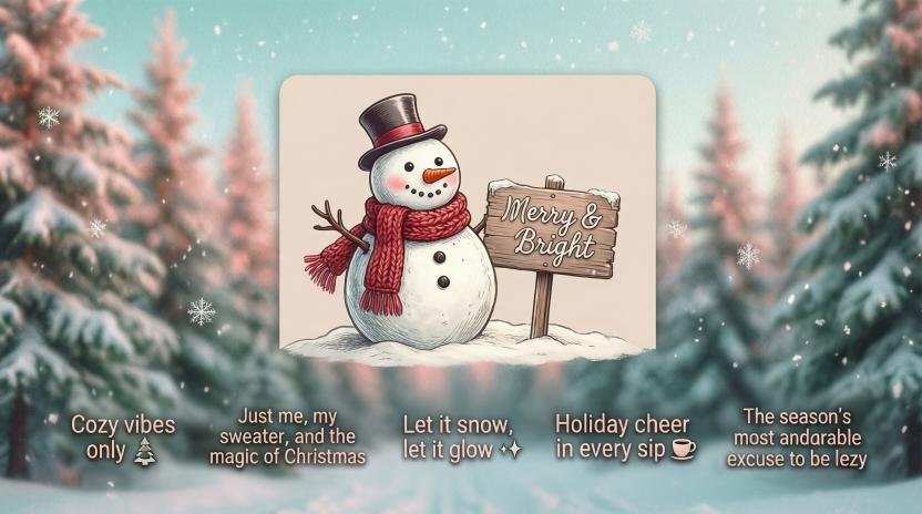 short Christmas captions for Instagram