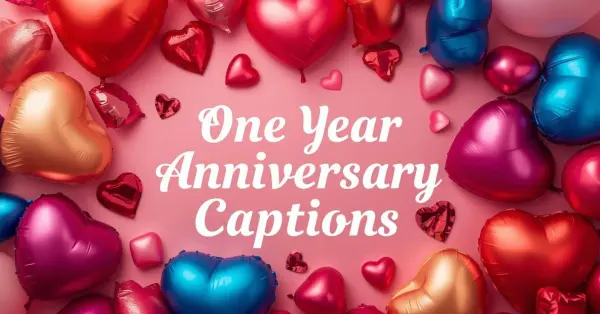 One Year Anniversary Captions