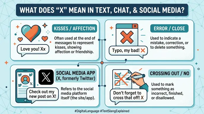 What Does X Mean in Text, Chat, and Social Media